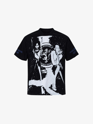 Ringer tee – Black, front view | XoKool