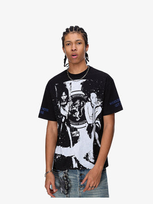 Ringer tee – Black, on model front | XoKool
