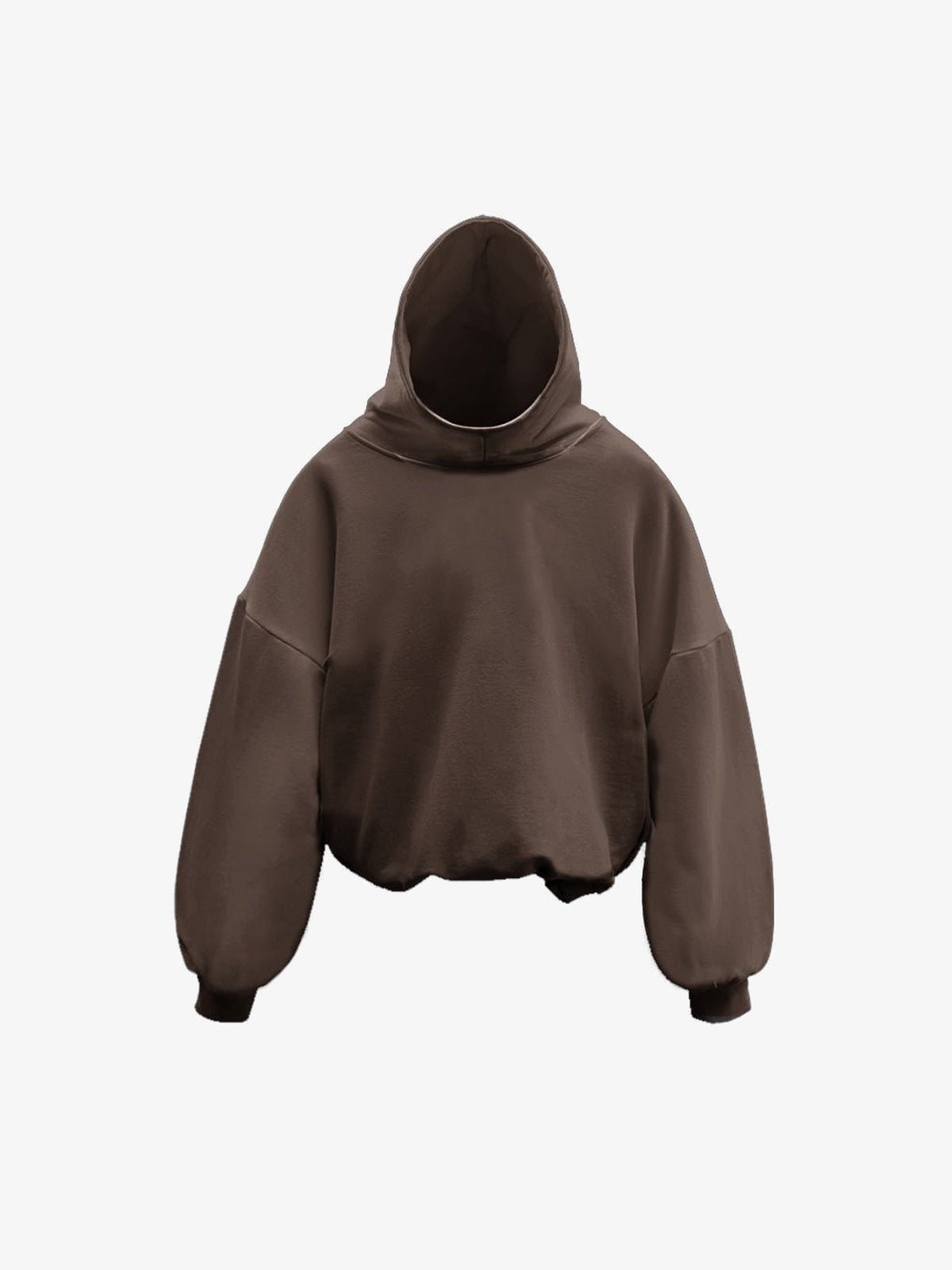 Boxy hoodie – Brown, front view | XoKool