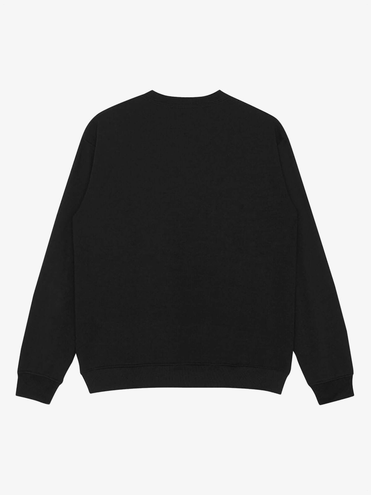 Black Crewneck Sweatshirt with Blue Face Print – back view | XoKool