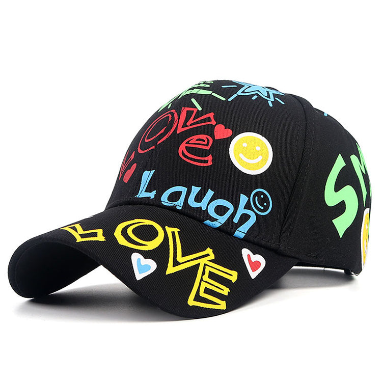 'Carefree' Graphic Print Baseball Cap