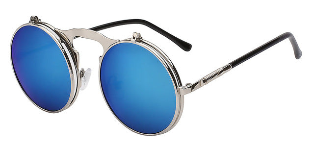 1842 Vintage Flip Up Round Sunglasses