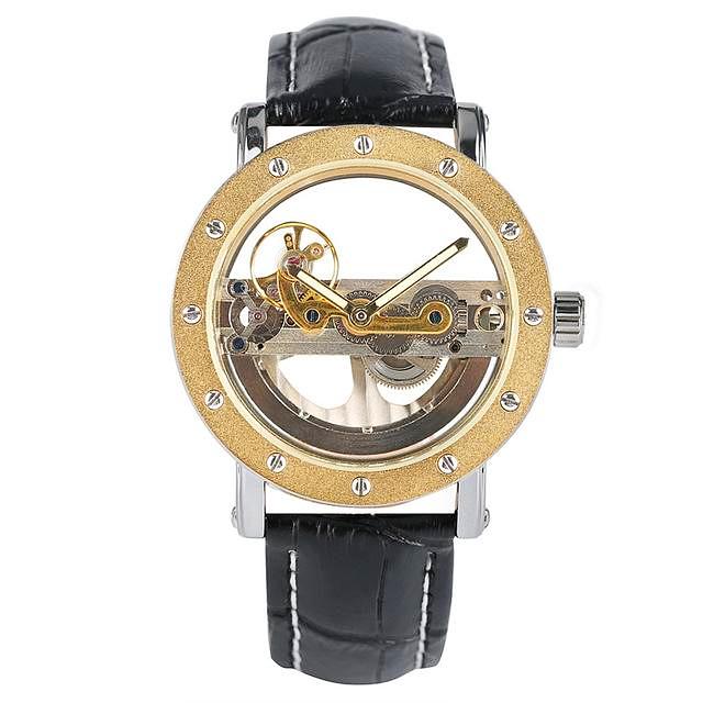 Luxury Hollow Automatic Leather Watch