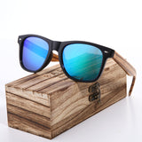 Vintage Zebra Wood Wayfarer Sunglasses