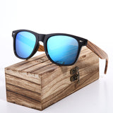 Vintage Zebra Wood Wayfarer Sunglasses