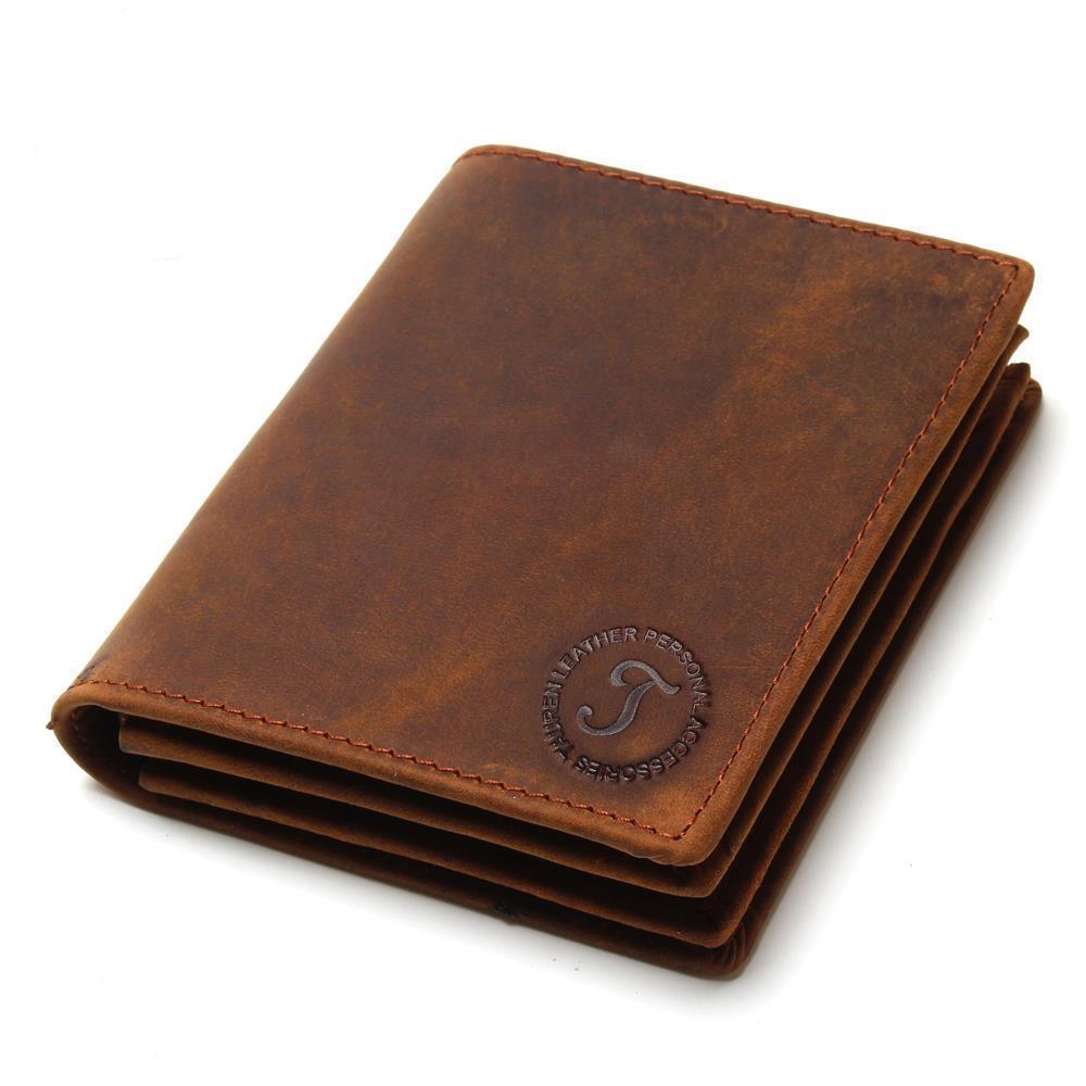Vintage Crazy Horse Handmade Leather Wallet