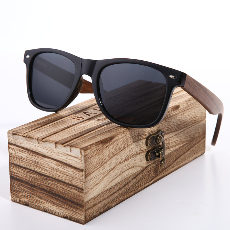 Walnut Wayfarer Polarized Sunglasses