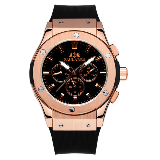 Mens Automatic Self Winding Luxury Sports Watch(Rubber Strap)