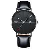 Celeste Ultra Thin Leather Strap Watch
