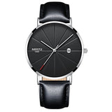 Celeste Ultra Thin Leather Strap Watch