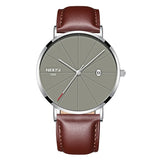 Celeste Ultra Thin Leather Strap Watch