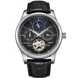 Luxury Tourbillon Automatic Leather Watch