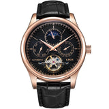 Luxury Tourbillon Automatic Leather Watch