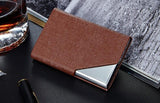 Leather/Metal Credit Card Holder - 10 Colors