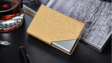 Leather/Metal Credit Card Holder - 10 Colors