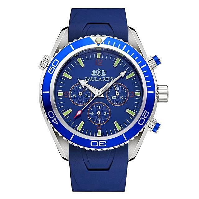 Luxury Automatic Bond Chrono Watch - Rubber Strap