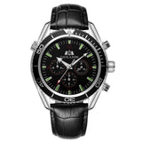 Luxury Automatic Bond Chrono Watch - Leather Strap