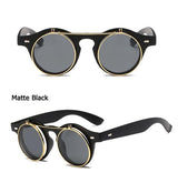 1912 Vintage Round Flip Up Sunglasses