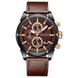 Luxury Leather Sports Watch