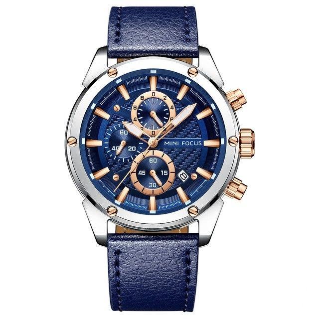 Luxury Leather Sports Watch