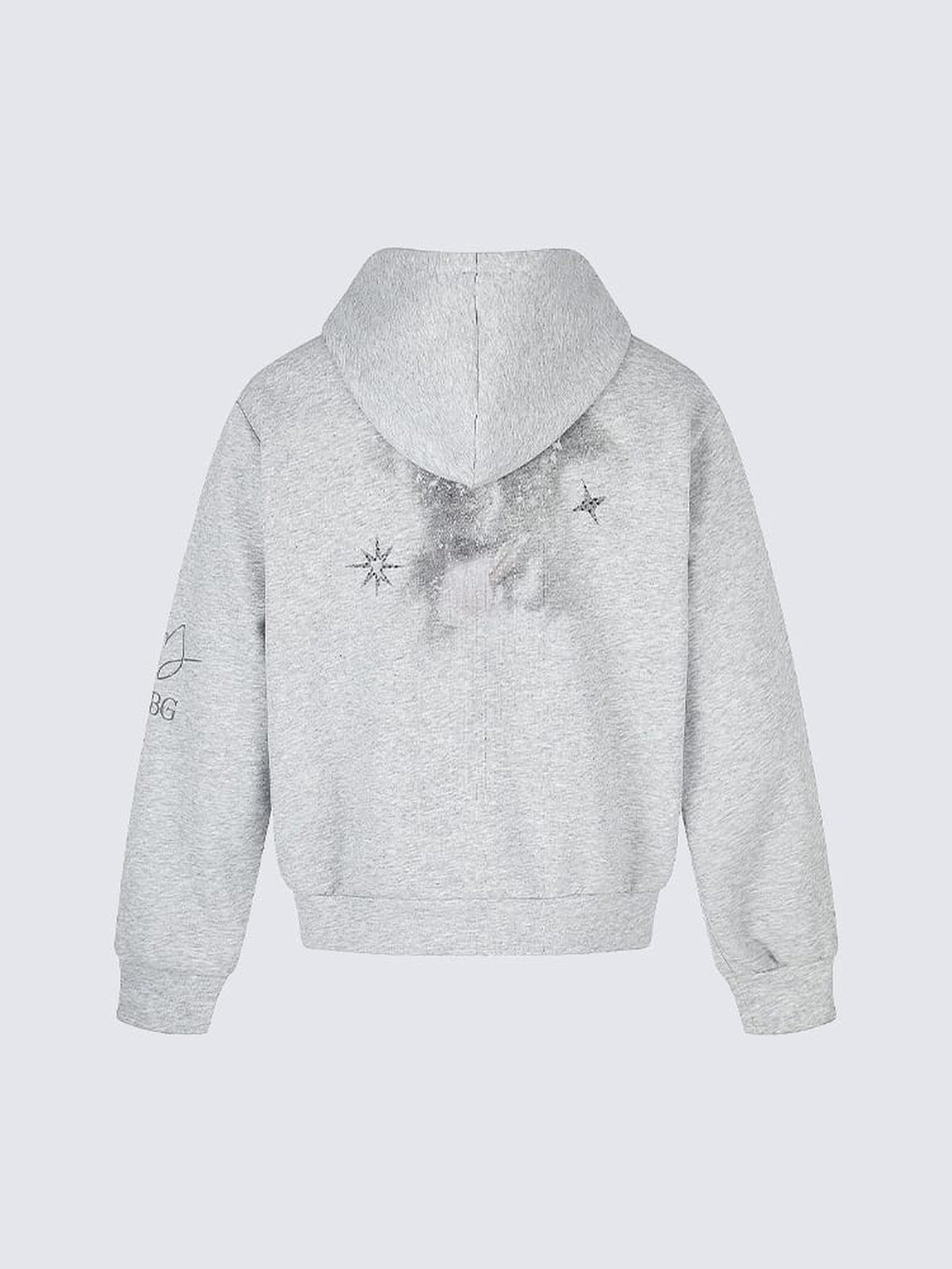 Puppy Zip Hoodie – Grau, Rückseite flach | XoKool