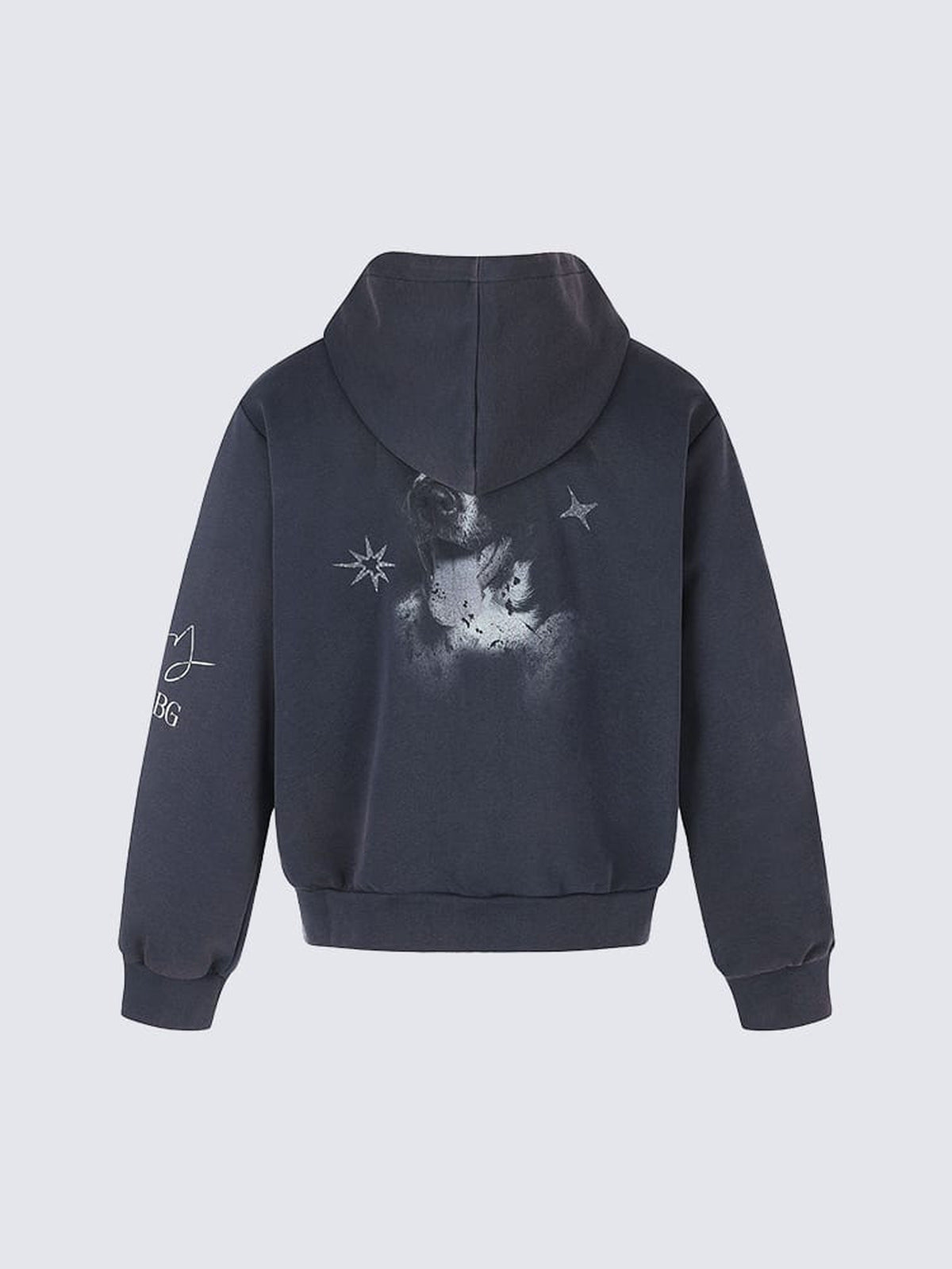 Puppy Zip Hoodie – Navy, Rückseite flach | XoKool