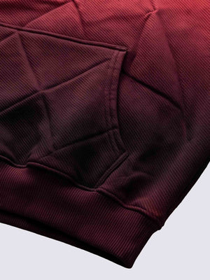 Ombre oversized hoodie – pocket seam close-up | XoKool