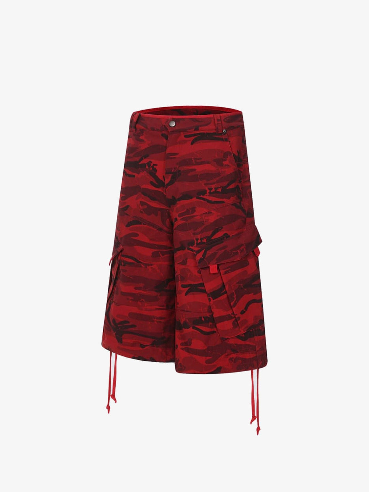 Rote Camo Cargoshorts – Seite flach | XoKool