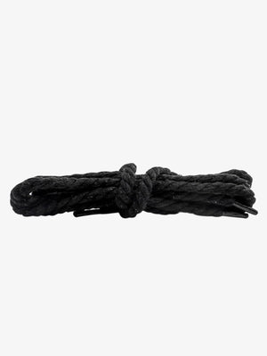 Zapatillas skate negras desgastadas con parches de estrellas – cordones de cuerda negros de repuesto | XoKool