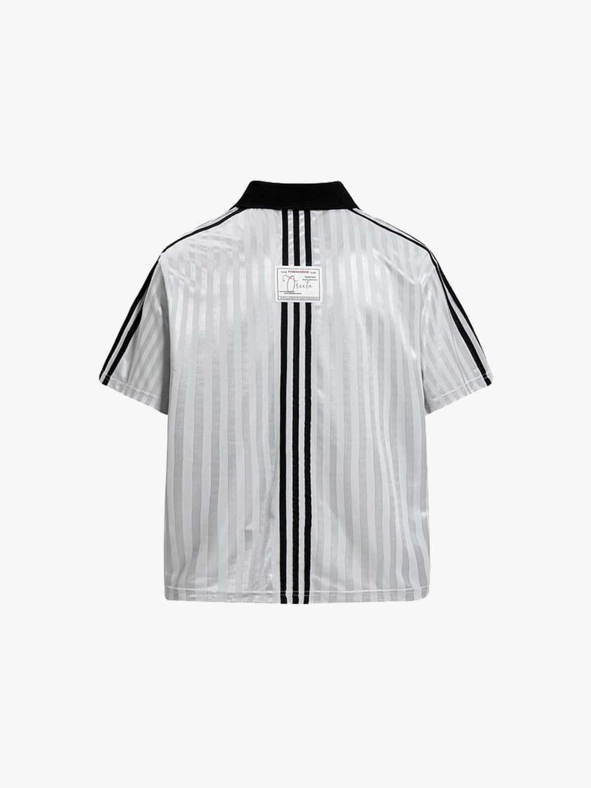 Polo collar soccer shirt – Black-trim, back view | XoKool