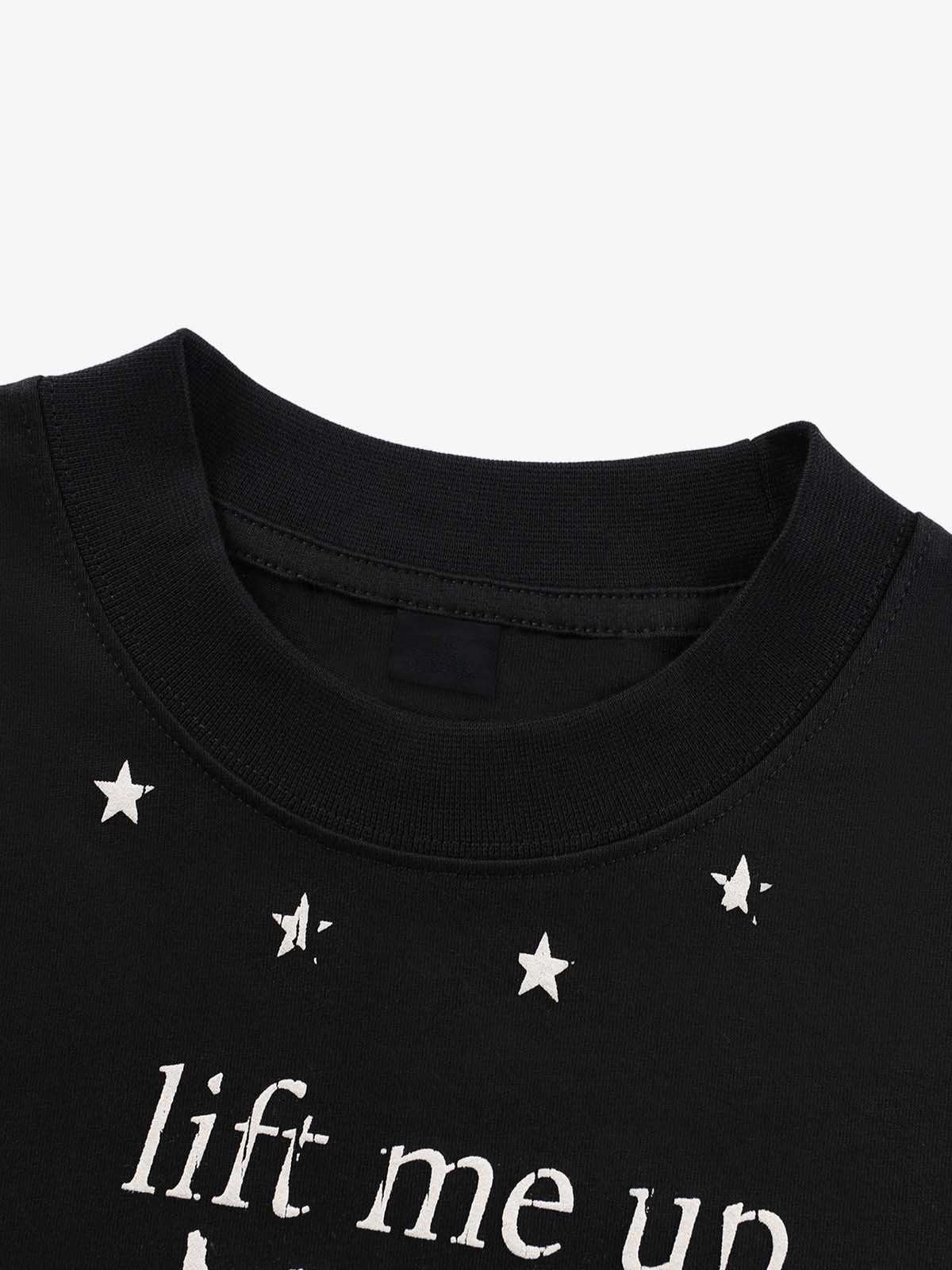 Camiseta de manga larga con estrellas – detalle de las estrellas del cuello | XoKool