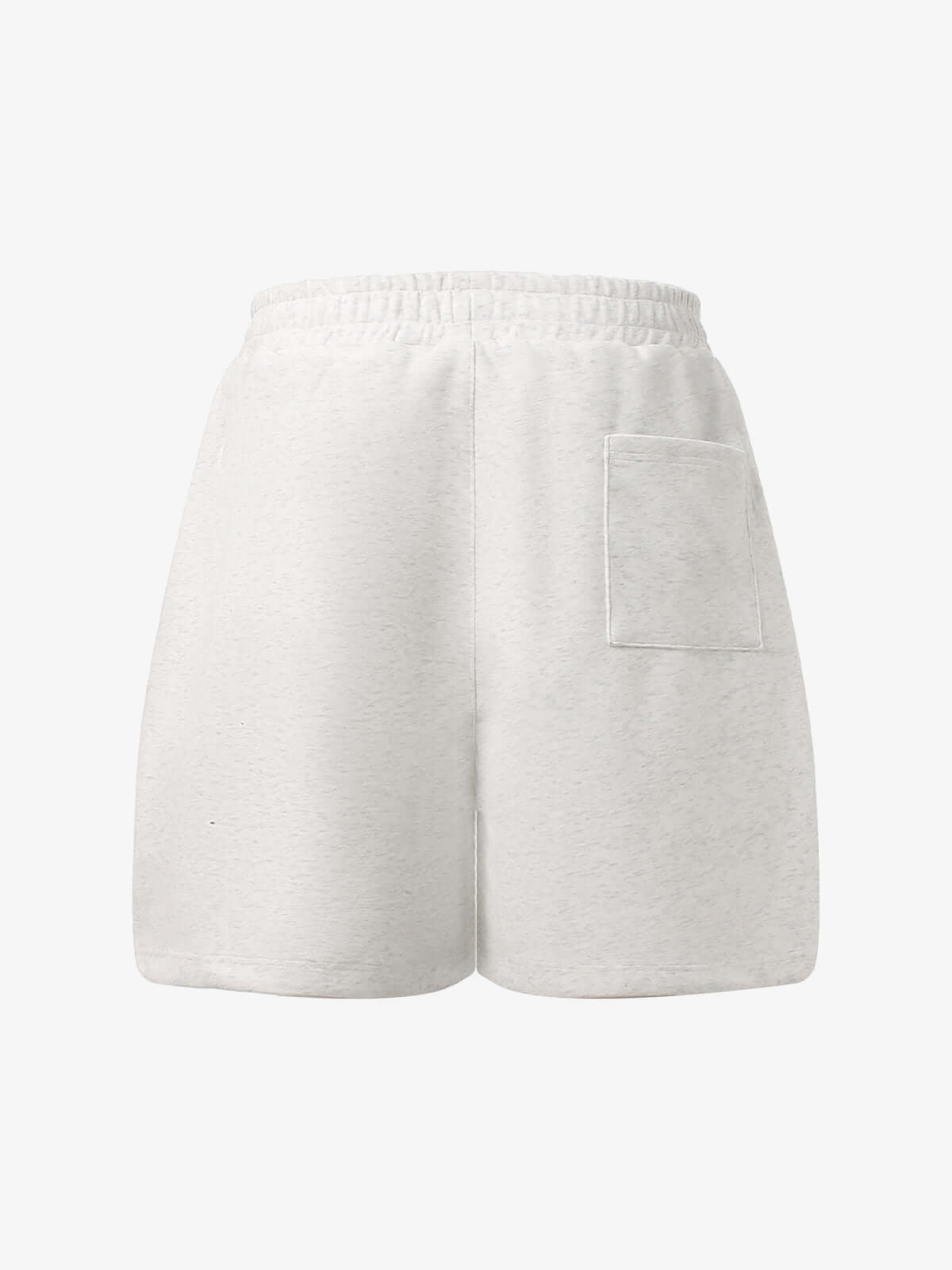 Sweat-Shorts mit gestickten Patches – Hafer, Rückseite flach | XoKool