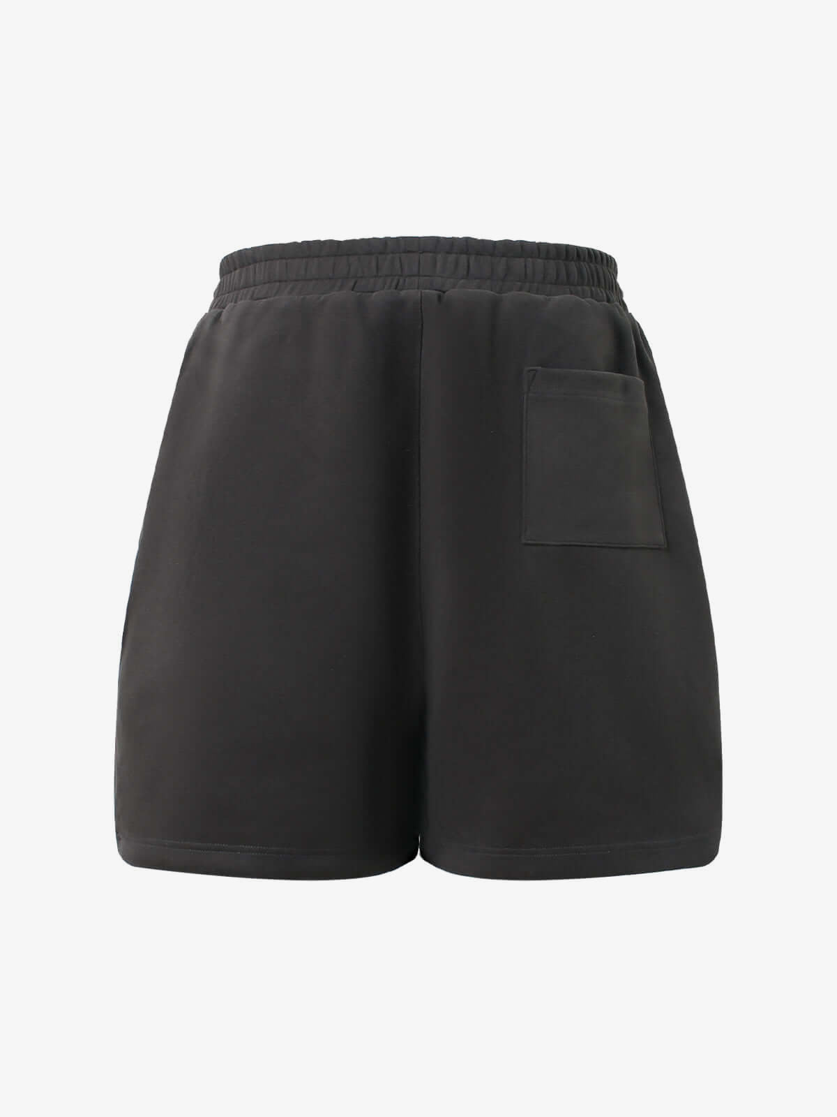 Patch-Shorts – Anthrazitbraun, Rückseite flach | XoKool