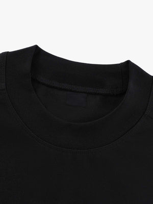 TV collage long sleeve – Black, inner neck close-up | XoKool