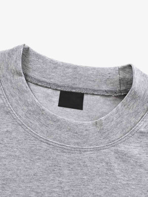 TV collage long sleeve – Heather Grey, inner neck close-up | XoKool