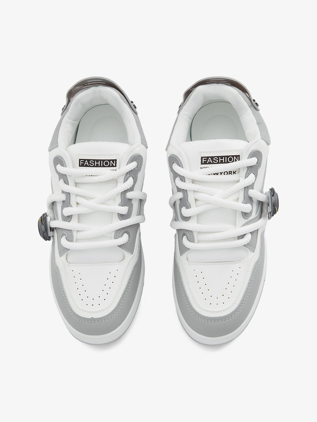 Zapatillas skate con cordones de cuerda – Gris Claro, vista superior | XoKool