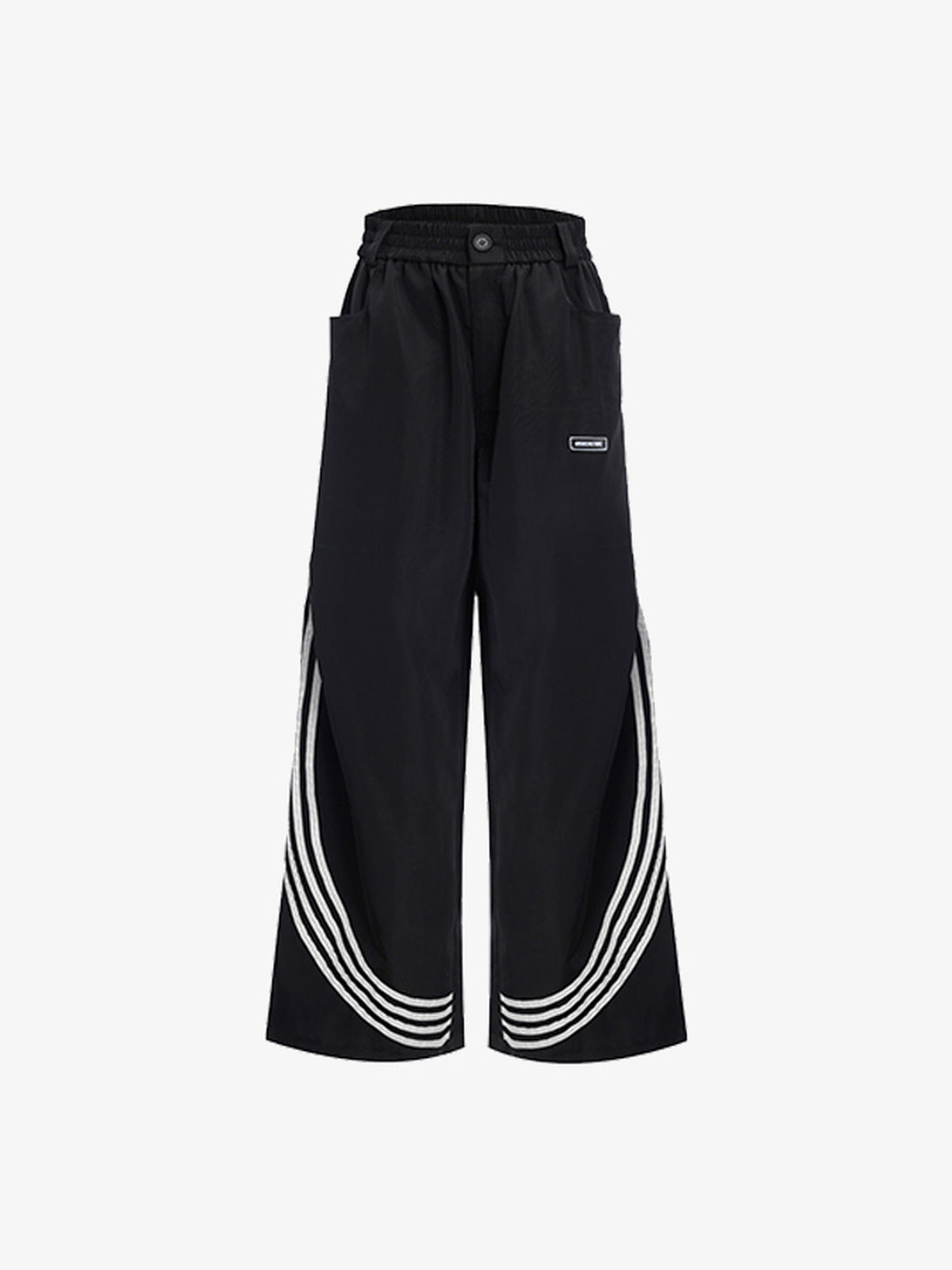 Wide Leg Trainingshose – Schwarz, Vorderansicht | XoKool