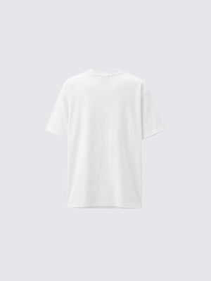 Camiseta con cruz de strass – blanco, vista trasera | XoKool