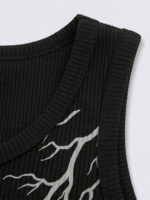 Bolt graphic tank top – detail view | XoKool
