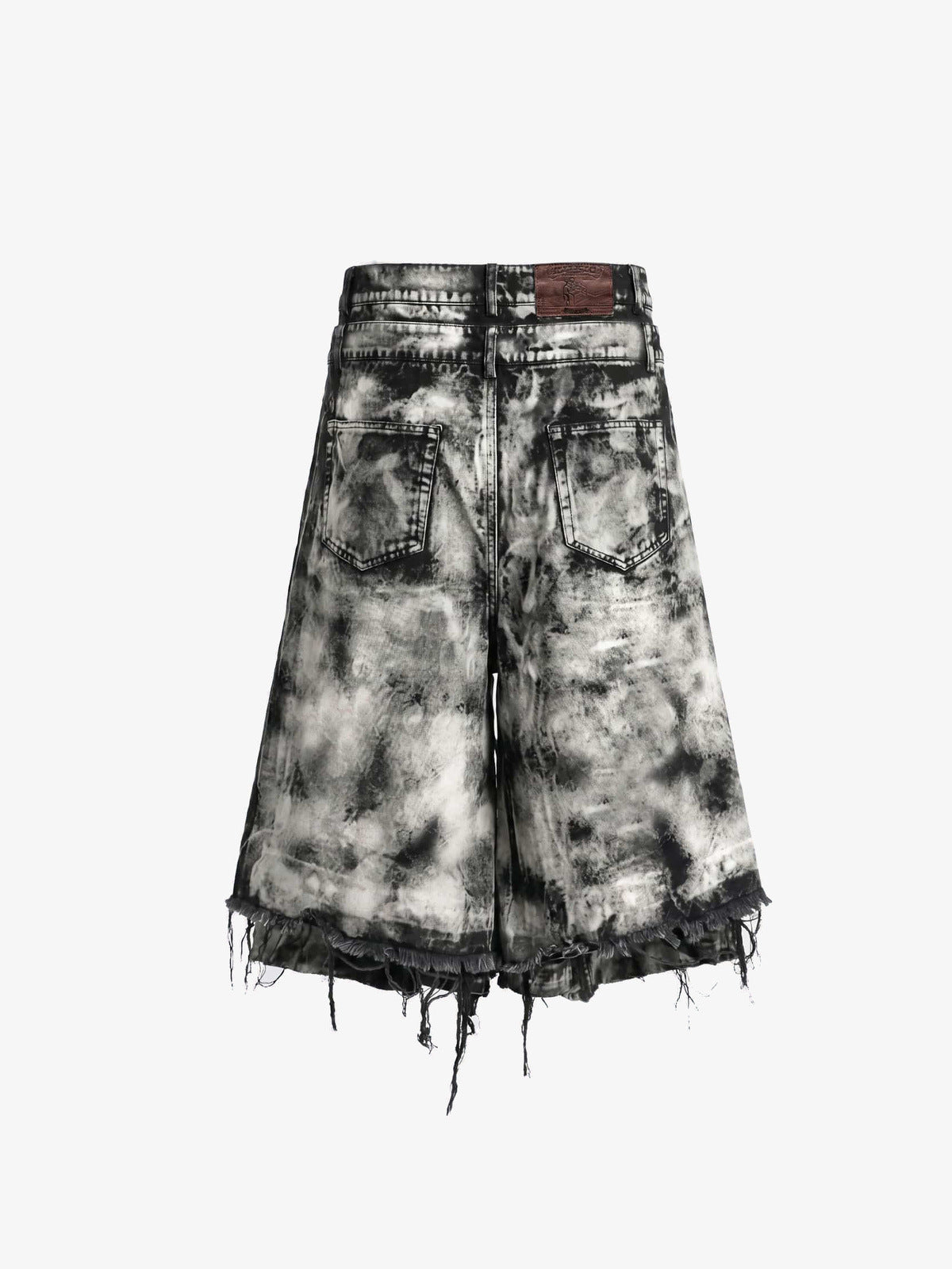Jorts baggy rotos – Gris oscuro, espalda plano | XoKool
