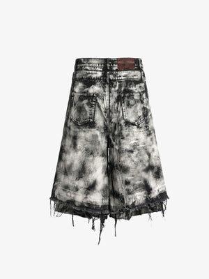 Jorts baggy rotos – Gris oscuro, espalda plano | XoKool
