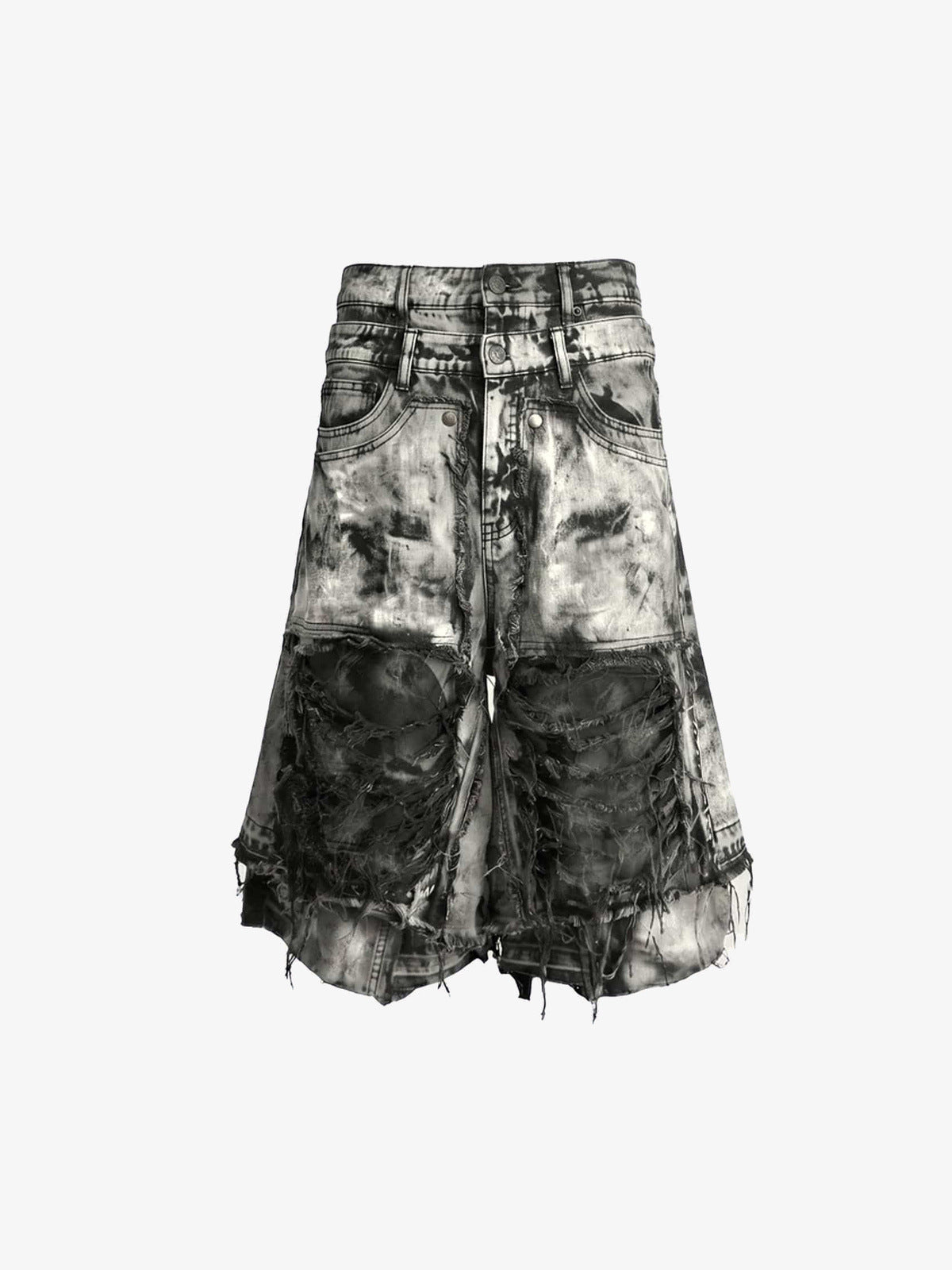 Jorts baggy rotos – Gris oscuro, frente plano | XoKool