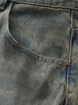 Zerrissene Dirty Wash Jeans – Fronttasche im Detail | XoKool