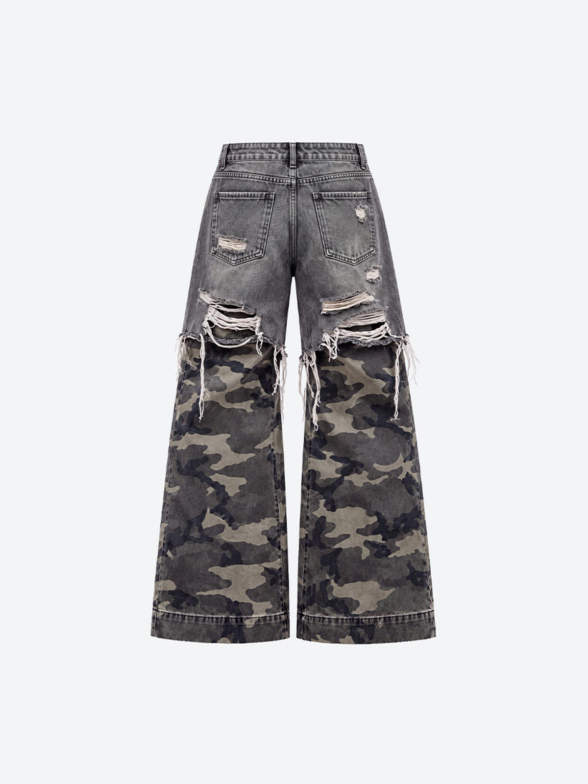Grey Camo Jeans – back flat | XoKool