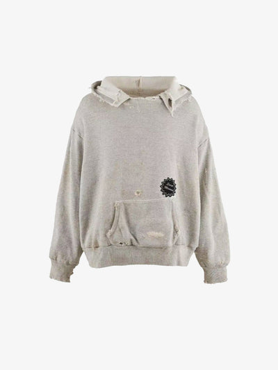 Ripped Oversized Pullover Hoodie