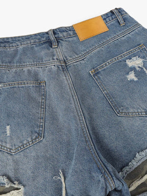 Camo Baggy Jeans – Back pockets + leather patch close-up | XoKool