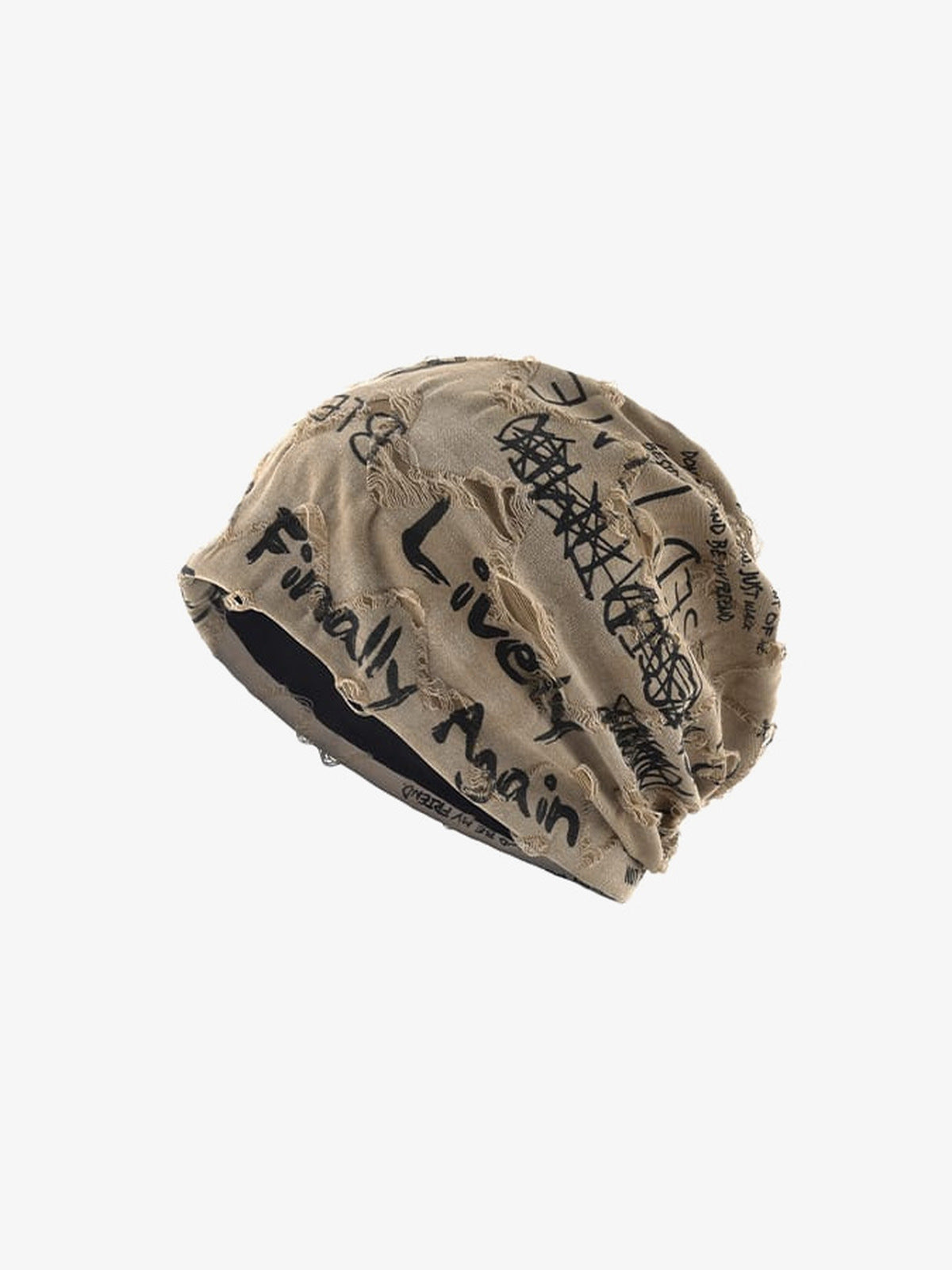 Slouchy Beanie – hellbraune Beanie, Seitenansicht | XoKool