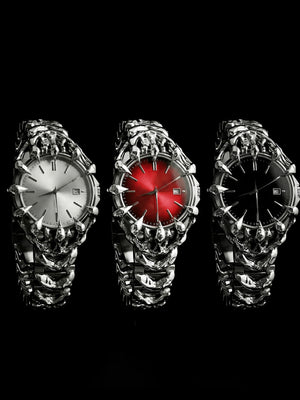 Sculpted Claw Bracelet Watch with Sunburst Dial – White, Red, Black dials | XoKool