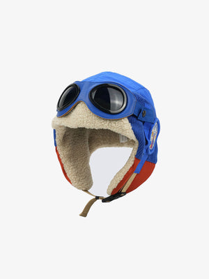 Pilotenmütze mit Brille – Blau, Vorderansicht | XoKool