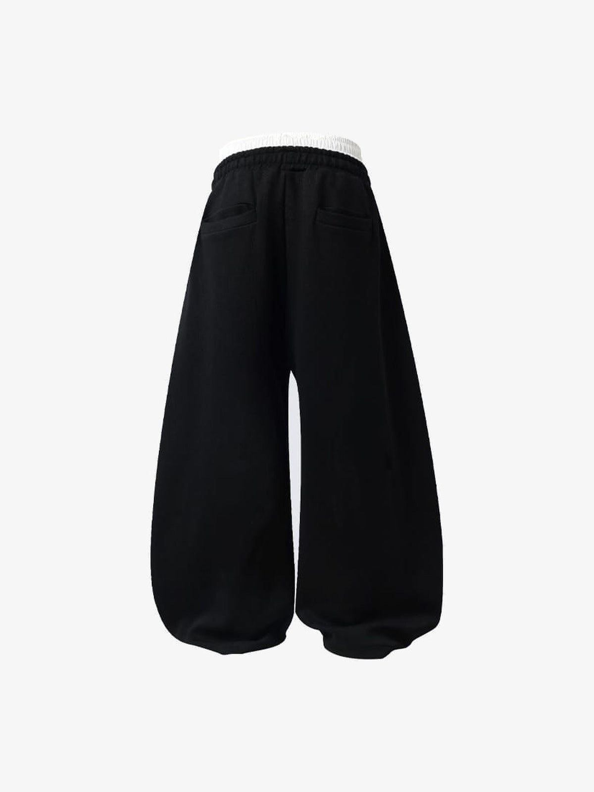 Side stripe sweatpants – Black, back flat | XoKool